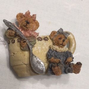 Boyds Bears Two Teddy Bears & Coffee Cup